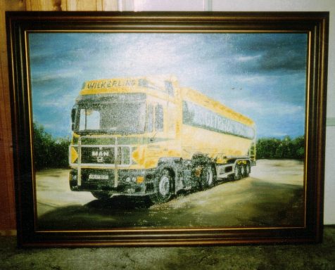 "LKW-MAN-Silo" Öl auf Leinwand