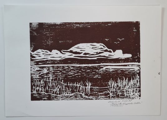 "Hiddensee" Linolschitt / Linoldruck