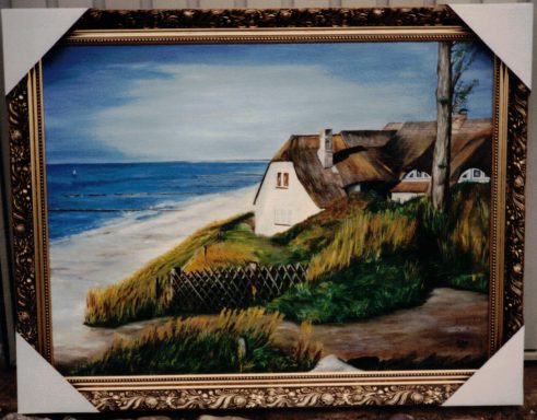 "Ostseebad-Ahrenshoop" Öl auf Leinwand