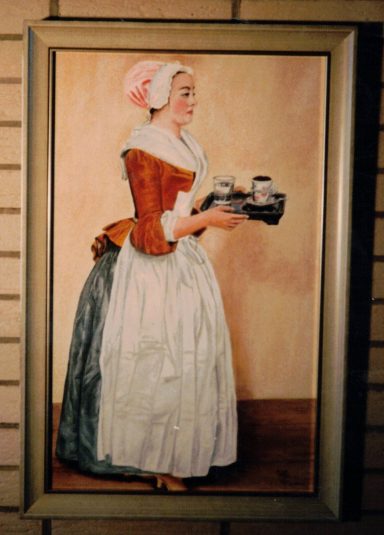 Das Schokoladenmädchen Öl auf Leinwand