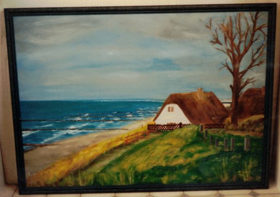 "Ostseebad- Ahrenshoop", (Dars-Fischland-Zingst) Öl auf Leinwand