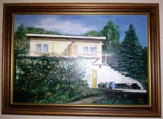 "Gartenlaube" Öl auf Leinwand
