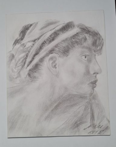 "Penelope" Kohlezeichnung