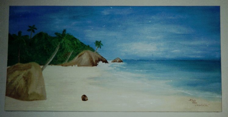 Seychellen Öl auf Leinwand