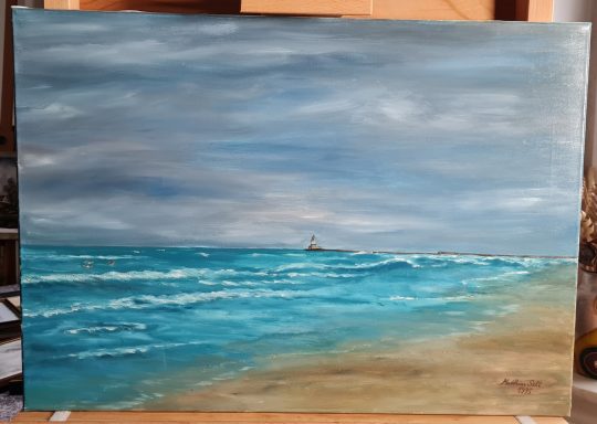 Warnemünde-Ostsee Öl auf Leinwand