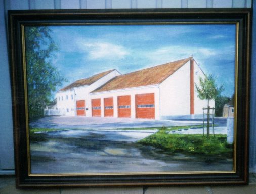 "Spritzenhaus Karstädt" (Prignitz) Öl auf Leinwand