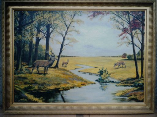 "Am Waldrand" Öl auf Leinwand