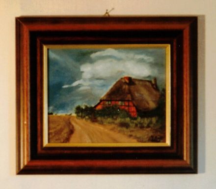 "Landschaft", (Mecklenburgische-Schweiz, Strelitz) Öl auf Leinmalpappe