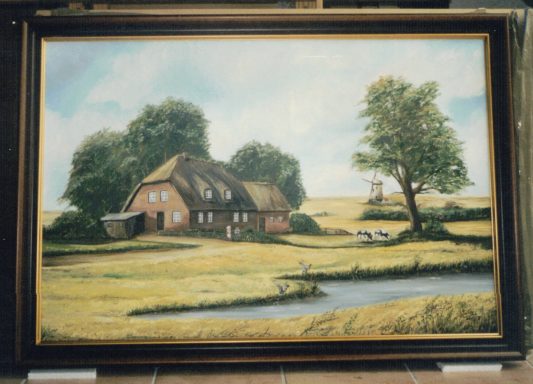 "Deutsche Landschaft" Öl auf Leinwand