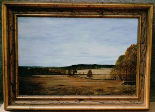 "Blick zum Garliner See" (Prignitz) Öl auf Leinwand